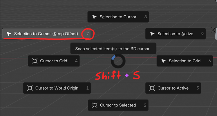 Blender Snap Shortcut