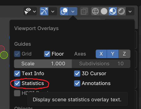 Blender - Statistics