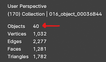 Blender - Total Number of Objects